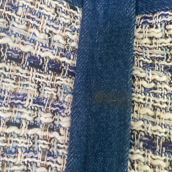 NWT DENIM & TWEED BUTTON FRONT BUSTIER TOP - Picture 11 of 16